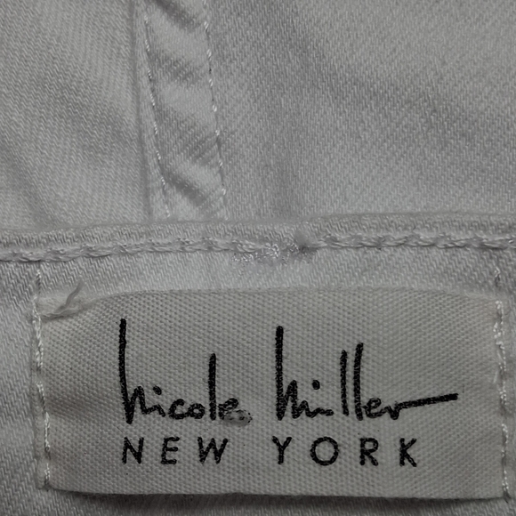 NWOT Nicole Miller New York White High Rise Jeans    Size 14 - Picture 9 of 10